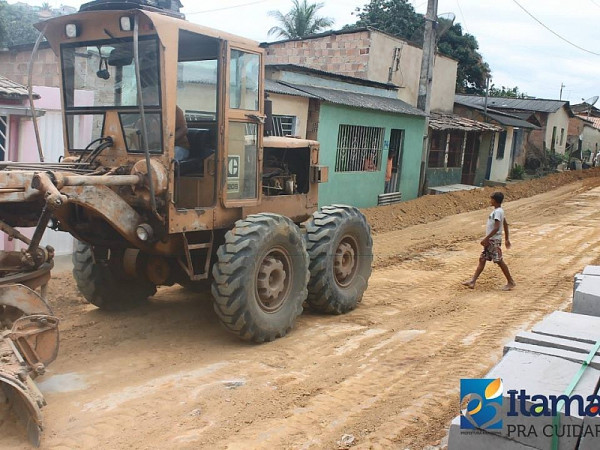 Ruas em pavimentação. Foto: ASCOM