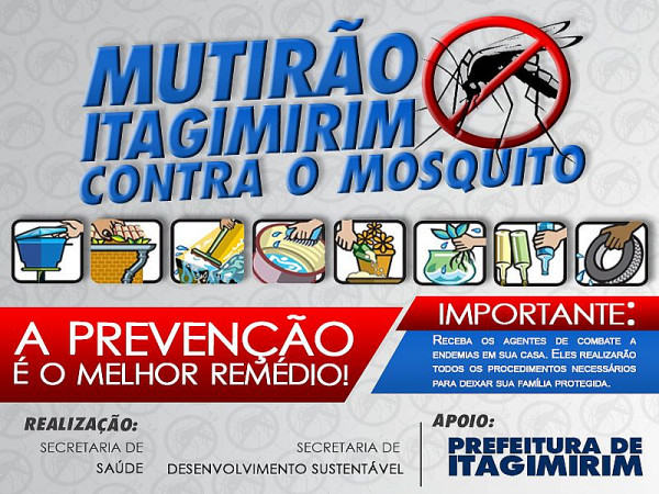 Mutirão Itagimirim contra o mosquito. Foto: ASCOM - ITAGIMIRIM