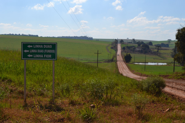 Placa na Linha Duas. Foto: Prefeitura Municipal de Ibirubá