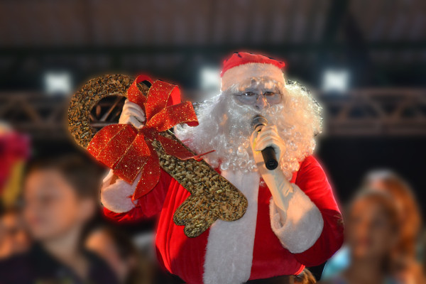 Papai Noel no Natal Luz 2015. Foto: Prefeitura Municipal de Ibirubá