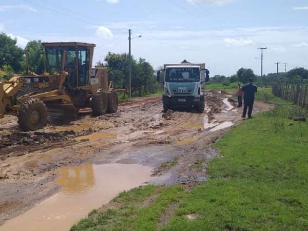 Recuperação de estrada vicinal. Foto: ascom