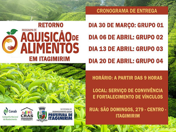 Retorno PAA em Itagimirim . Foto: ASCOM - ITAGIMIRIM
