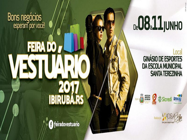 Banner feira do Vestuário. Foto: Prefeitura Municipal de Ibirubá