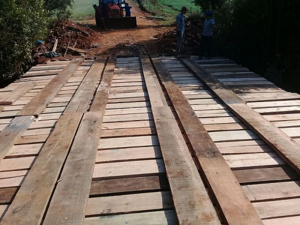Ponte Já reconsruída. Foto: Prefeitura Municipal de Ibirubá